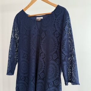 Roz & Ali Lace 3/4 Sleeve Blouse